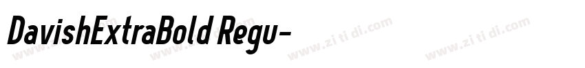 DavishExtraBold Regu字体转换